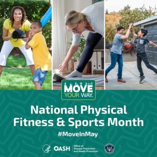 National Physical Fitness and Sports Month graphic