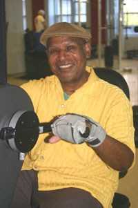 Fitness center participant at the Rehabilitation Institute of Chicago