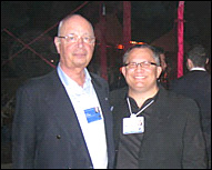 Colin Milner, CEO, International Council on Active Aging, with Professor Klaus Schwab, founder and Executive Chairman, World Economic Forum.