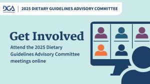 2025 Dietary Guidelines Call to Attend the Dietary Guidelines Advisory Committee Meeting Online