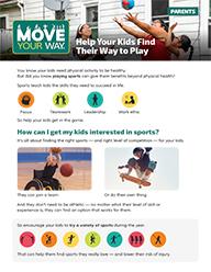 A thumbnail of the "Help your kids find their way to play" fact sheet pdf.