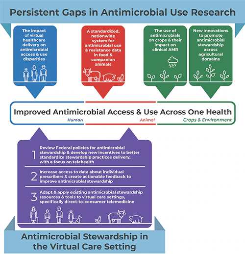 Improved Antimicrobial Access and Use Across One Health graphic